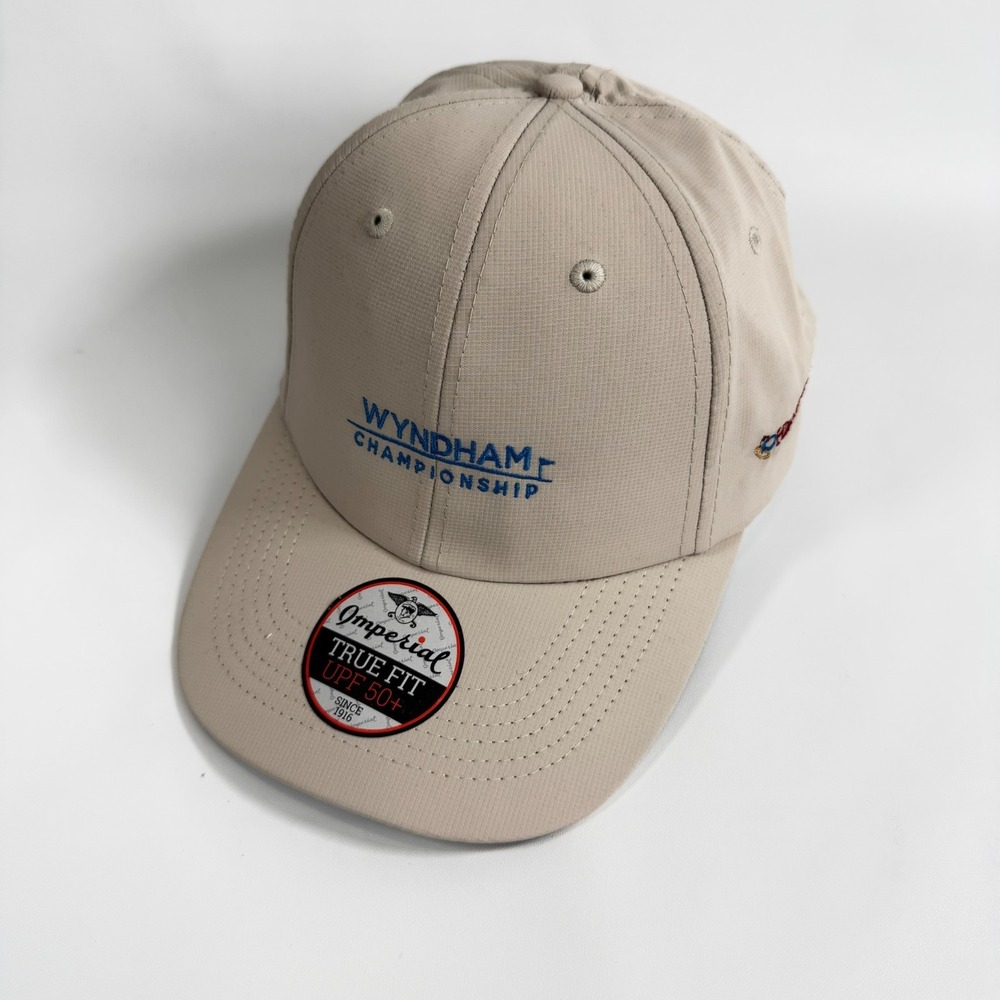 Wyndham Championship Harris Teeter Imperial Golf Hat Khaki Beige Performance